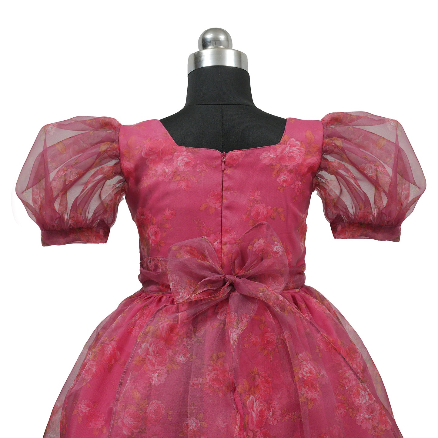 HEYKIDOO party wear western dresses little girls floral organza frock 