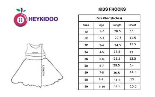 HEYKIDOO Kids Girls Solid Casual Party Frock- Purple