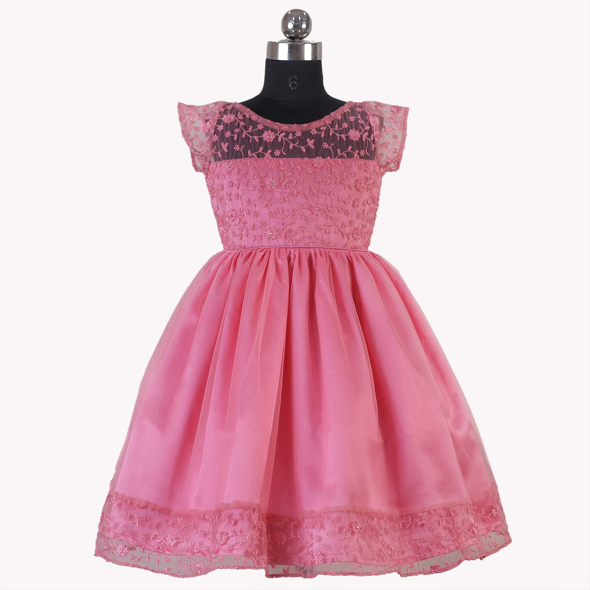 Birthday Frocks Online Unique Party Dresses for Girls Stylish designer collection HEYKIDOO new design party wear dress latest designer kids girls clothing stylish comfortable party frock 2023 floral embroidered high low style satin pink birthday party dress online shopping India