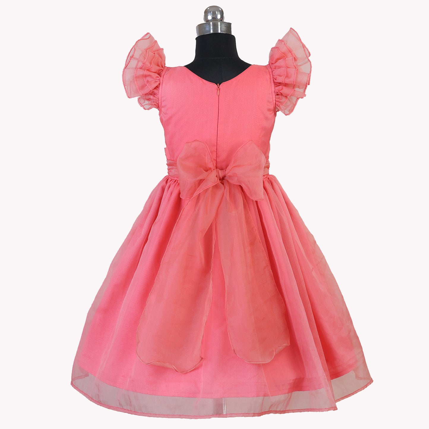 HEYKIDOO latest designer kids girls teens stylish comfortable Knee length birthday Party wear dress most beautiful frocks elegant Peach Solid 9 year frock online shopping fashionable quality trendy