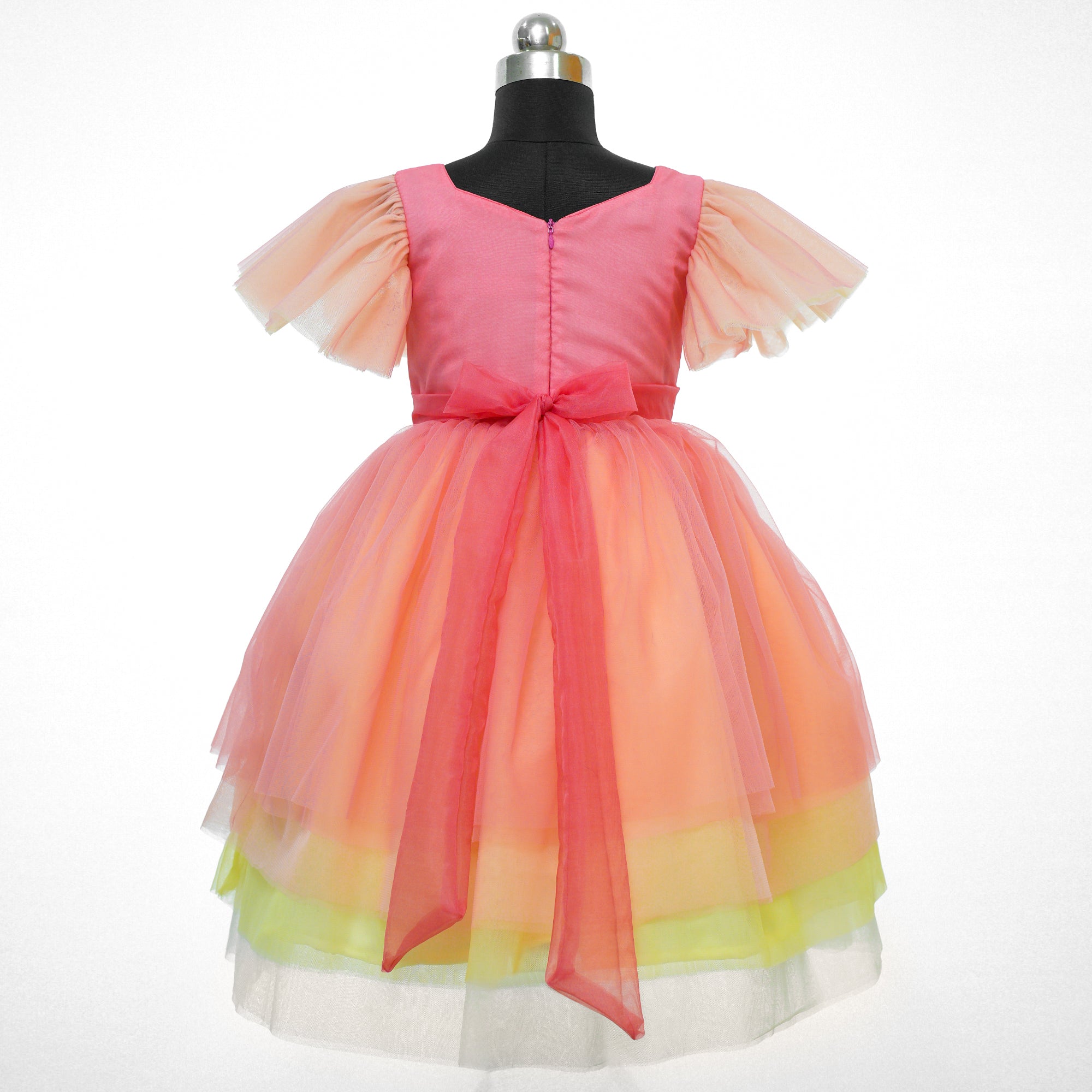 Girls Party Wear Long Dress Birthday Gown for Girls LF151crm – Wish Karo