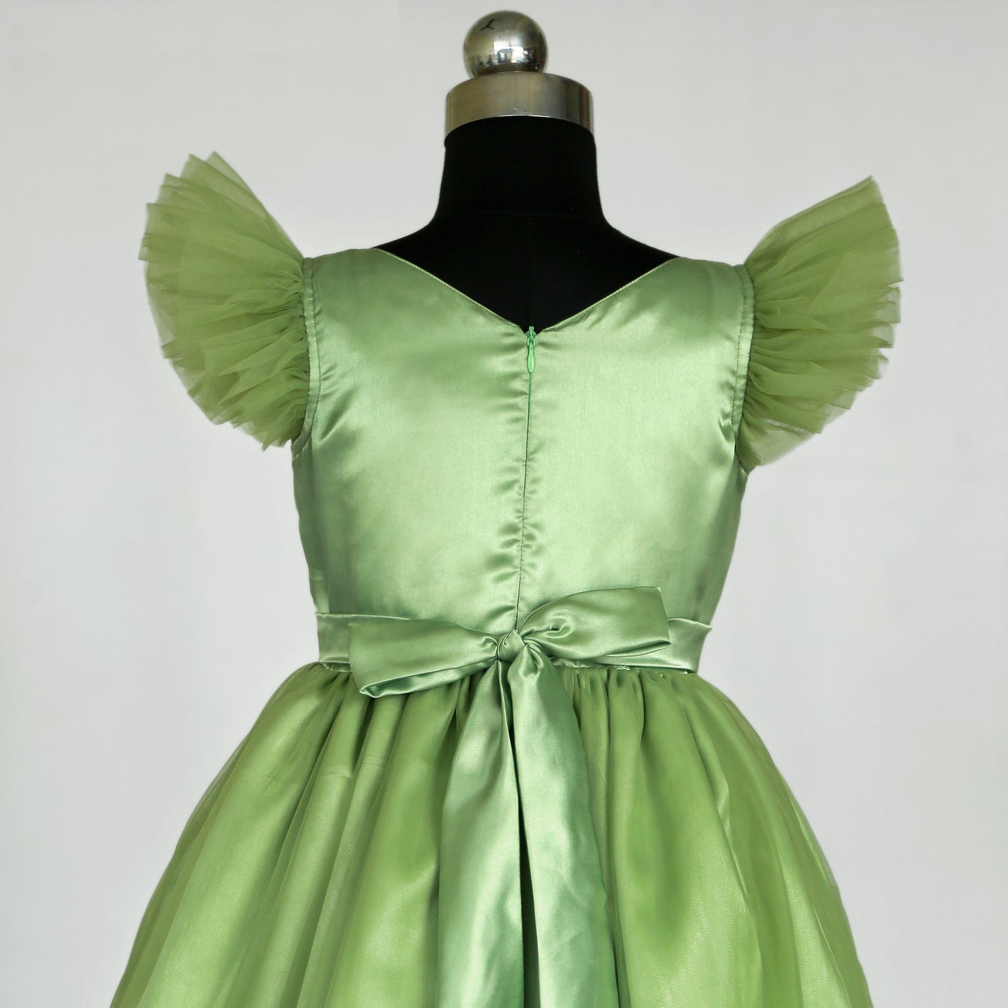HEYKIDOO Girls Short Sleeve Embroiderer Layered Party Gown - Green - HEYKIDOO